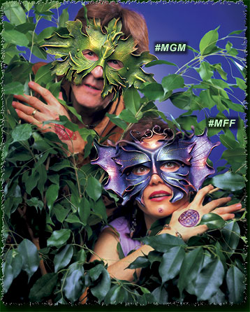 Annie and Brian in Fantasy Masks